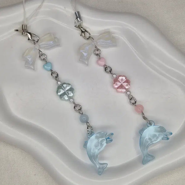 [BUNJANG] Lucky Dolphin Bead Keychain / 행운돌고래키링 비즈키링