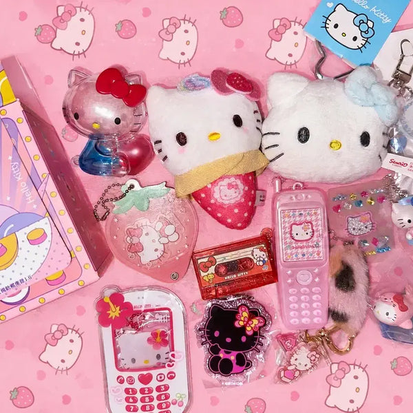 [BUNJANG] Sanrio Hello Kitty Keychain Figure Gacha Bundle Set / 산리오 키티 키링 피규어 가챠 일괄