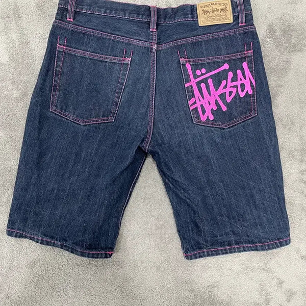 [BUNJANG] Stussy Japan Rough & Rugged Denim Shorts (33 Inch) / 00s 스투시 재팬 Rough & Rugged  데님쇼츠 33인치