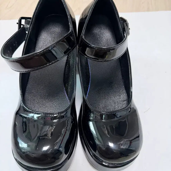 [BUNJANG] Black Patent Leather Mary Jane Shoes / 검정색 에나멜 메리제인 슈즈