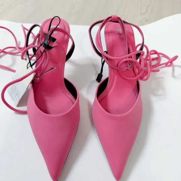 [BUNJANG] Zara Pink Mule Heels / 자라 핑크 뮬 힐