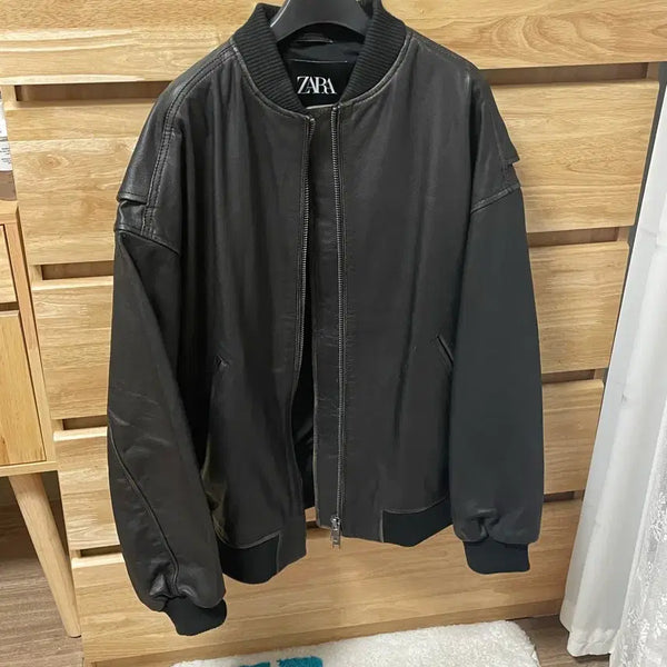 [BUNJANG] Zara Lambskin Leather Jumper Jacket / 자라 양가죽 점퍼