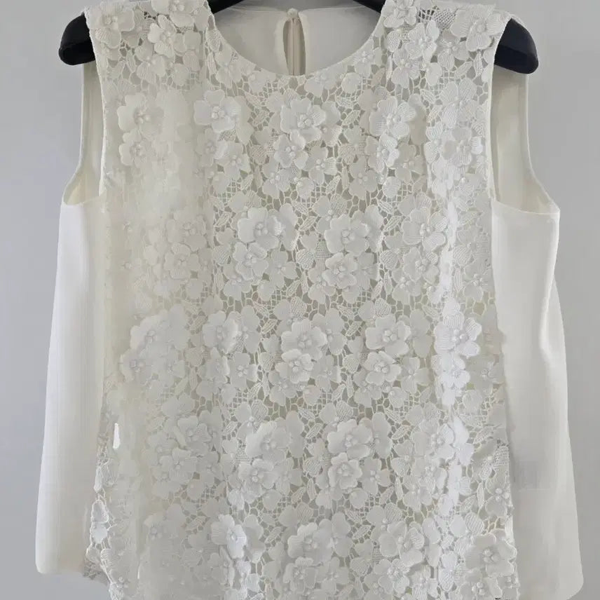 [BUNJANG] Mine Collection White Lace Blouse / 한섬 마인 블라우스