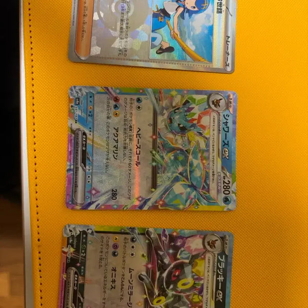 [BUNJANG] Pokemon Japanese Vaporeon/Umbreon EX + Korrina's Care Card Set / 포켓몬 카드 일판 샤미드/블래키 EX + 수련의 돌봄