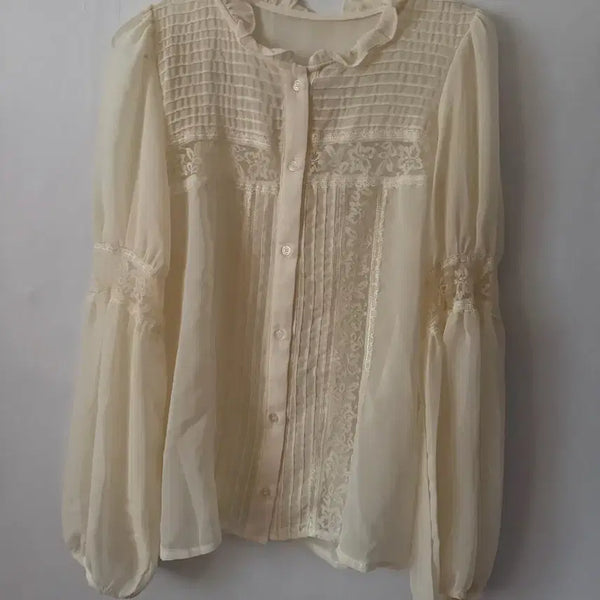 [BUNJANG] Romantic Lace Blouse / 로맨틱 레이스 블라우스 새상품