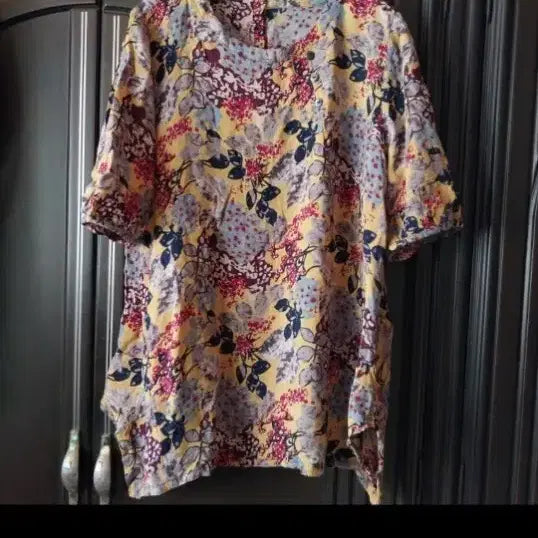[BUNJANG] Flower Pattern Rayon Blouse / 플라워 패턴 인견 블라우스