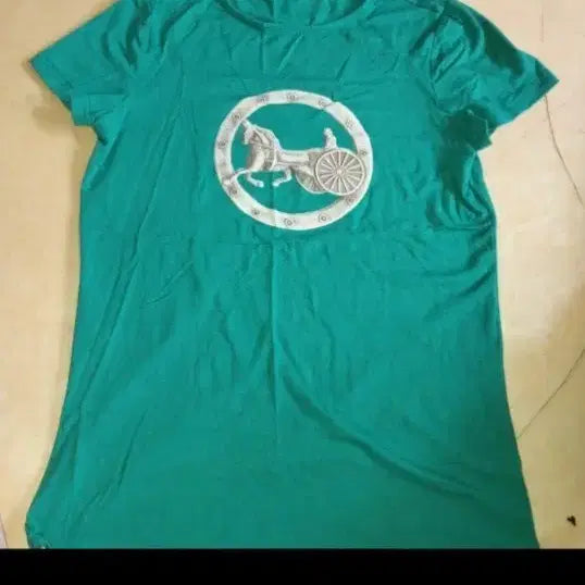 [BUNJANG] Horse Graphic T-Shirt Green / 말 그림 티셔츠 그린