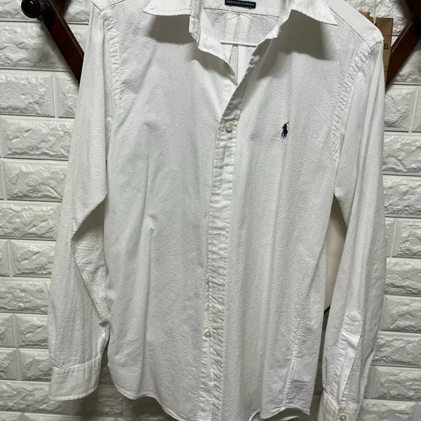 [BUNJANG] Polo Ralph Lauren Seersucker Classic Fit Women's Shirt / 폴로랄츠로렌 셔츠