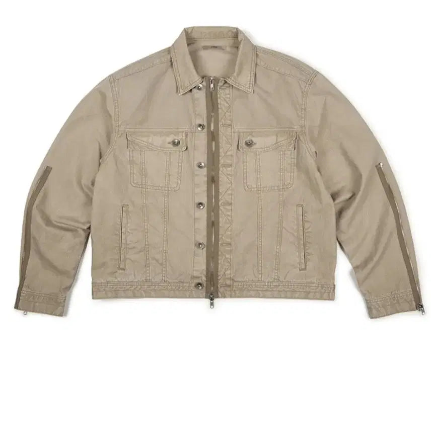 [BUNJANG] Etce Dyed Trucker Jacket Beige L / Etce 다이드 트러커 베이지 L