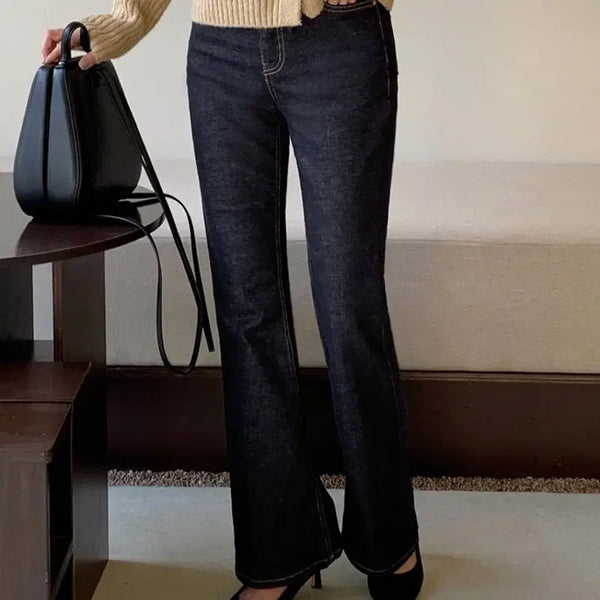 [BUNJANG] Uptownholic Raw Denim Straight Leg Bootcut Jeans (L) / 업타운홀릭 생지 레직기 부츠컷 데님 팬츠(L)