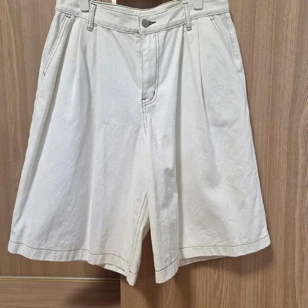 [BUNJANG] ORR Half Denim Pants Ivory L / ORR 오르 하프 데님팬츠 아이보리 L