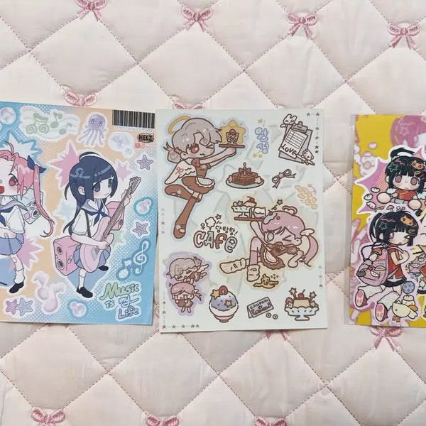 [BUNJANG] Amusutewu Jjujjuhae Kimdosirak Toga His Yeonpofo Kkuti Character Sticker Set (17 Types) / 아무스튜 쭈쭈해 김도시락 토가 히즈 연포포 크띠 인물스티커 17종 일괄