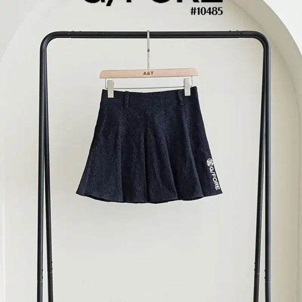 [BUNJANG] G/FORE Women's Flare Denim Skirt Dark Wash / [G/FORE] 지포어 매장판 여성 플레어 데님 스커트