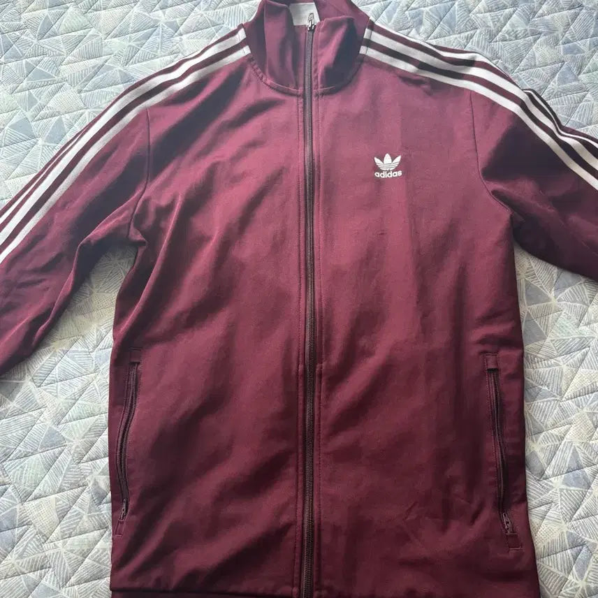 [BUNJANG] Adidas Firebird Burgundy Track Top / 아디다스 파이어버드 버건디 트랙탑