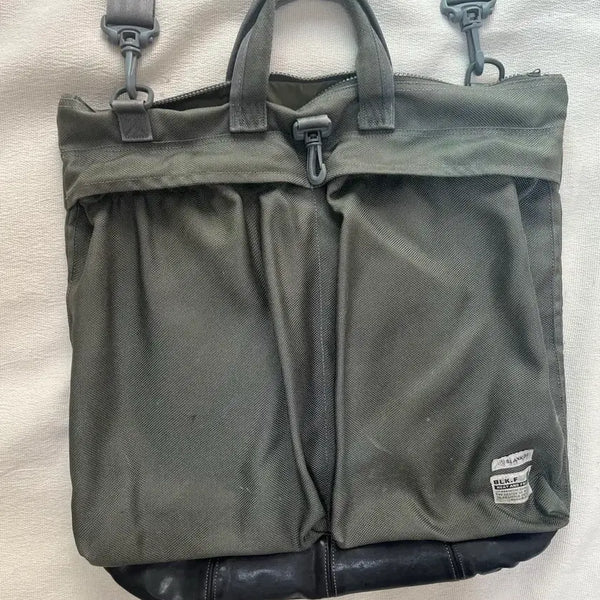 [BUNJANG] Blankof Early Cordura Helmet Bag Grey Khaki / 블랭코브 초창기 코듀라 헬맷백 그레이카키