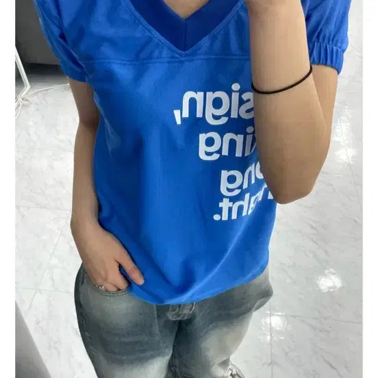 [BUNJANG] Puff Satin T-Shirt / 퍼프 새틴 티셔츠