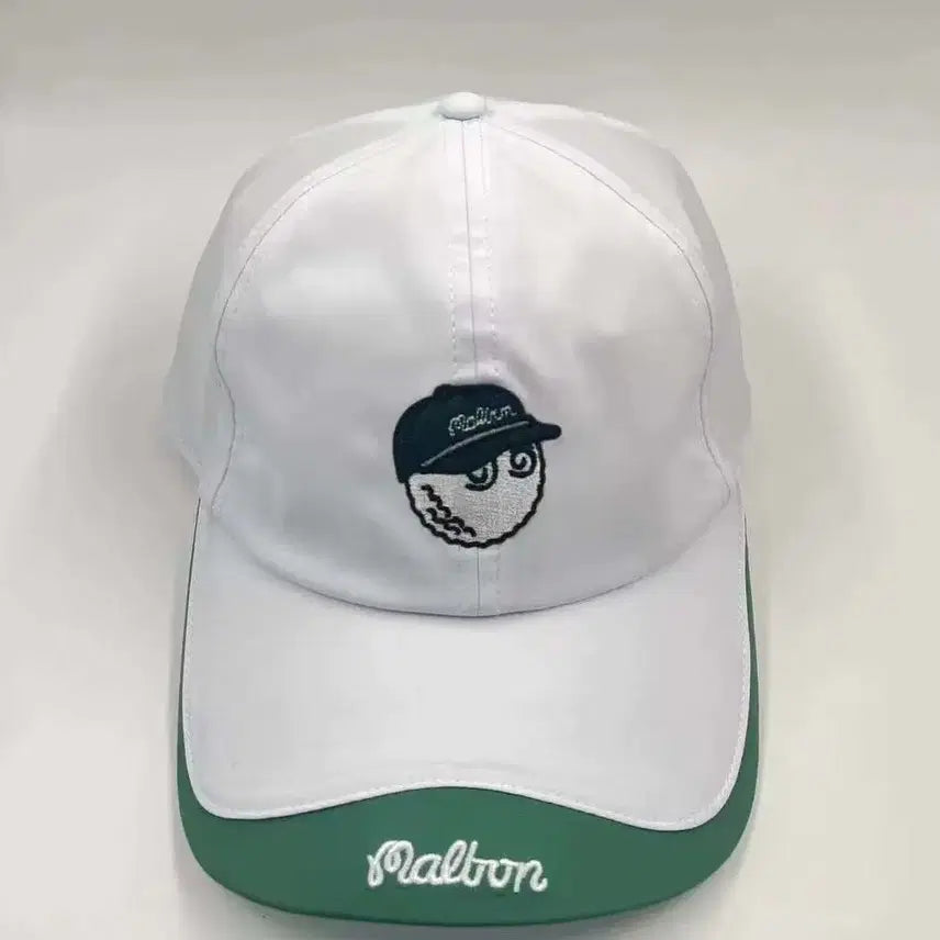 [BUNJANG] Malbon Golf Ball Cap White Green / 말본 골프 볼캡 화이트 그린