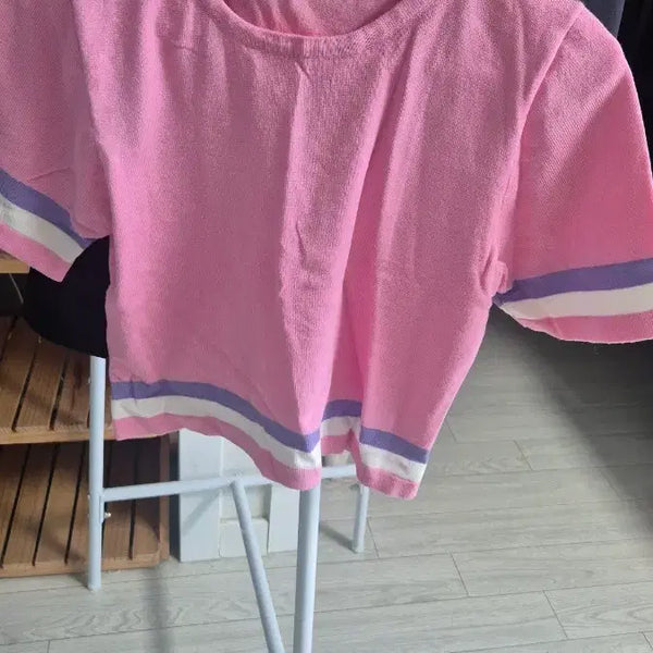 [BUNJANG] Pink Cropped Knit Top / 핑크색 크롭 니트