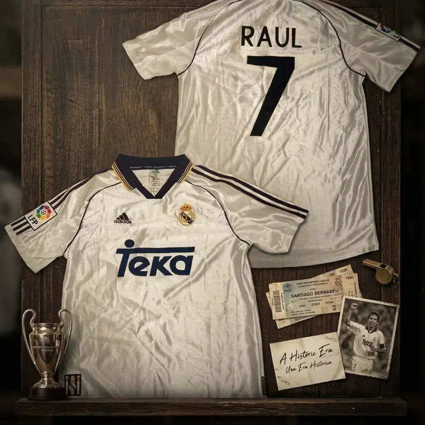[BUNJANG] La Liga 99/00 Real Madrid Raúl Home Jersey (European XL) / 라리가 99/00 레알 마드리드 라울 홈 유니폼 팝니다