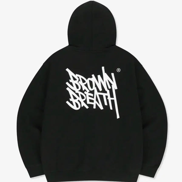 [BUNJANG] Brownbreath Black Hoodie L / 브라운브레스 후드티 블랙 L 판매합니다