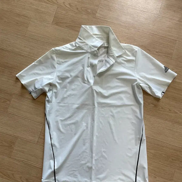 [BUNJANG] Adidas Men's Golf Short Sleeve Polo T-Shirt White L / 아디다스 남성 골프 반팔 카라티 화이트 L