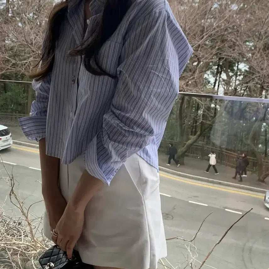 [BUNJANG] ONDMIN ROE Striped Loose Fit Shirt / 온드민 로에 셔츠