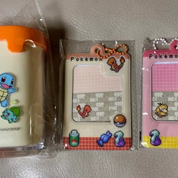[BUNJANG] Pokemon Collaboration Charmander Psyduck Squirtle Photocard Holder Gargle Cup Set / 포켓몬스터 콜라보 굿즈 파이리 고라파덕 포카홀더 포토카드 꼬부기 가글컵