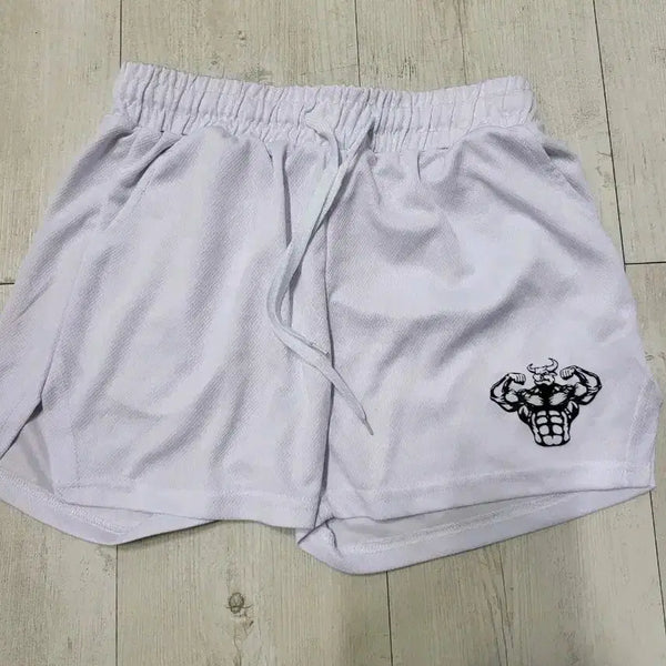 [BUNJANG] White Mesh Shorts Training Running Activewear / 화이트 메쉬 반바지 트레이닝 런닝운동복