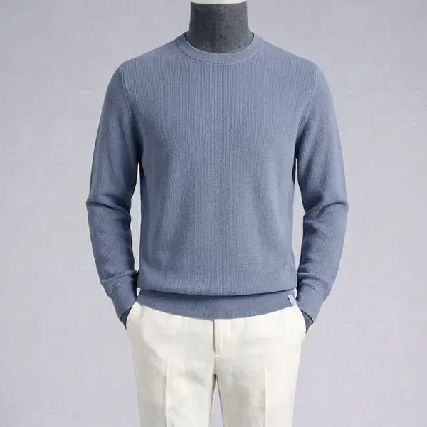 [BUNJANG] ZIOZIA And Z Cotton Cashmere Machine Washable Knit Blue / 지오지아 And Z/앤드지 코튼 캐시미어 머신워셔블 블루 니트/100