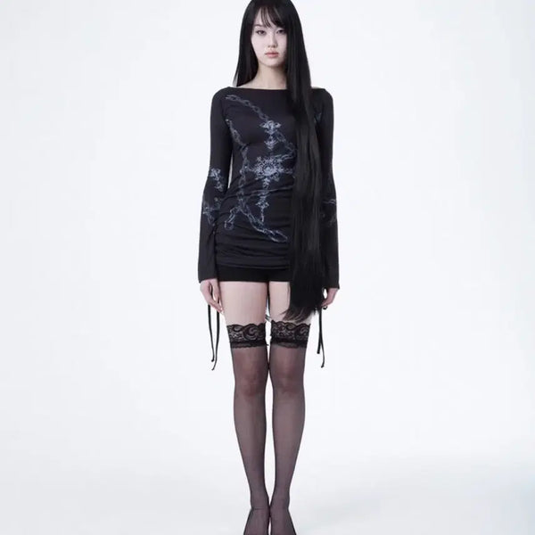 [BUNJANG] ELF ARKINS DTP Long Sleeve Chain Black / 엘프엘프엘프 elfelfelfarchives DTP 롱슬리브 체인