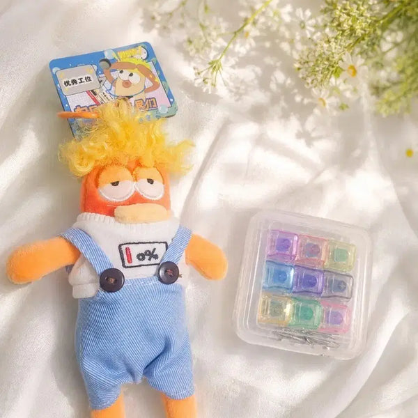 [BUNJANG] Fish Plush Doll + Keycap Keychain Set / 귀여운 물고기 인형 + 키캡 키링 만원 판매