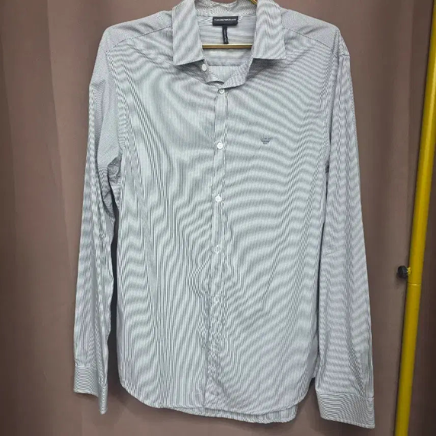 [BUNJANG] Emporio Armani Striped Men's Shirt / 엠포리오 아르마니 스트라이프 남방 셔츠
