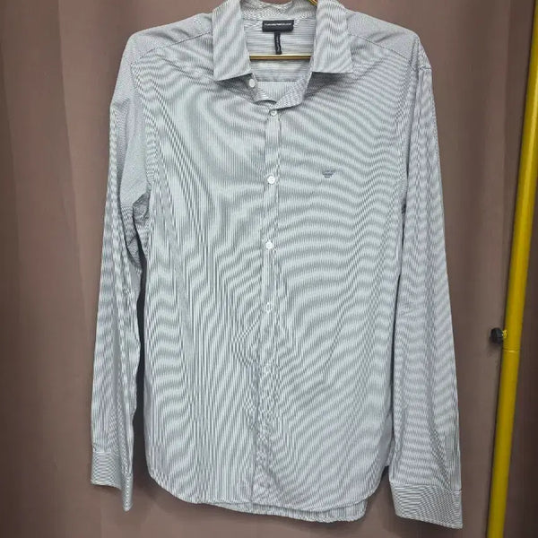 [BUNJANG] Emporio Armani Striped Men's Shirt / 엠포리오 아르마니 스트라이프 남방 셔츠