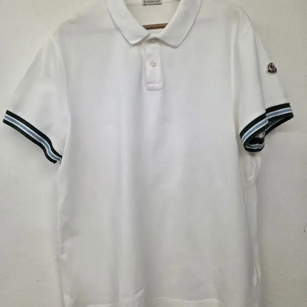 [BUNJANG] Moncler White Polo T-Shirt XL / 몽클레어 화이트 카라티 XL