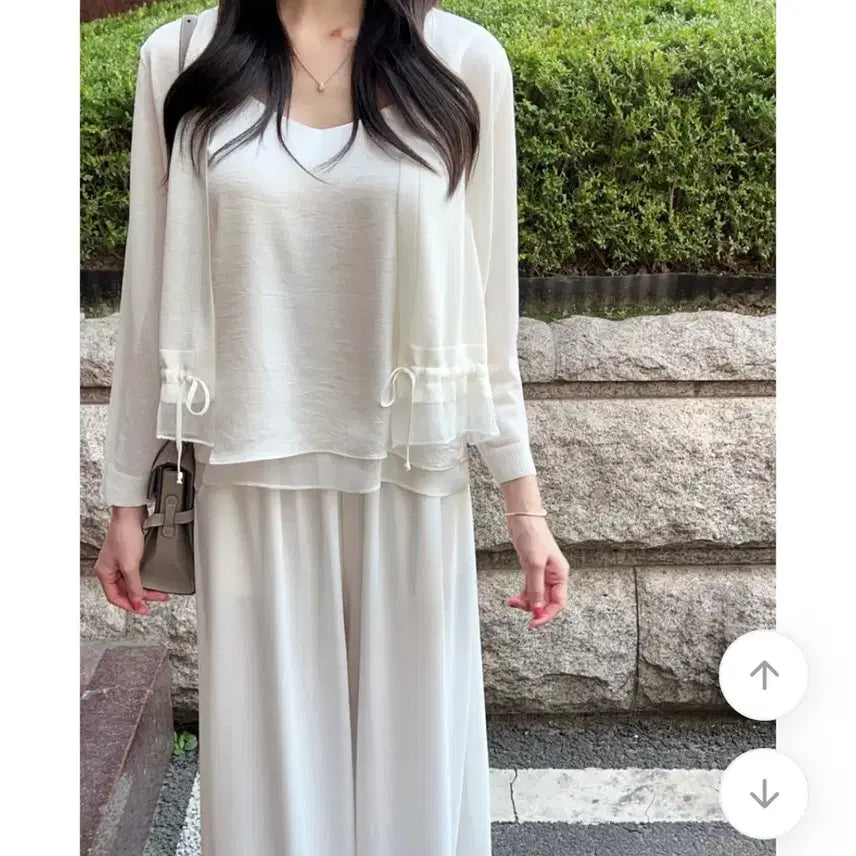 [BUNJANG] Women's White Cardigan / 화이트 가디건