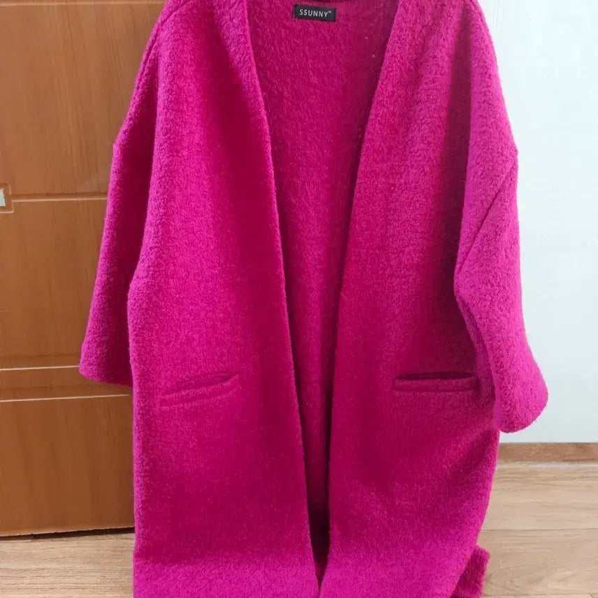[BUNJANG] Women's Hot Pink Coat Handmade / 코트