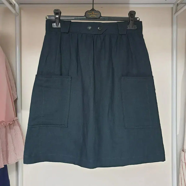 [BUNJANG] A.P.C. Pure Linen Mini Cargo Skirt (Size S) / A.P.C 아페쎄 퓨어리넨 미니스커트 S