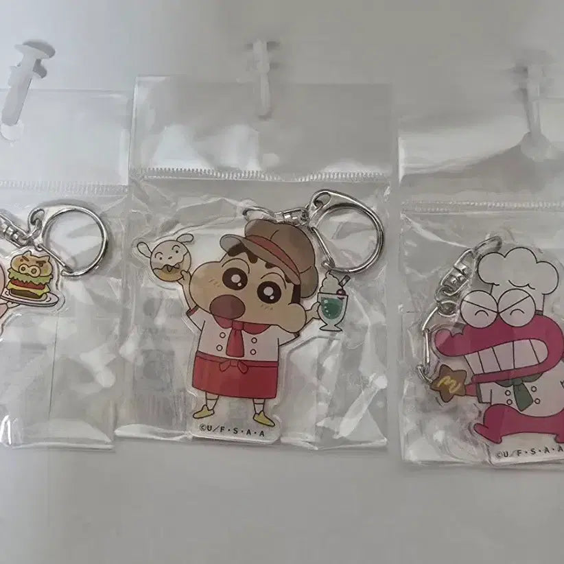 [BUNJANG] Crayon Shin-chan Bakery Keychain 3-Set / 짱구는못말려 베이커리 키링3종세트