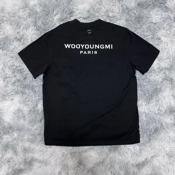 [BUNJANG] Wooyoungmi Black Logo Short Sleeve T-Shirt Size 48 / [ 48 size ] 우영미 백로고 반팔티