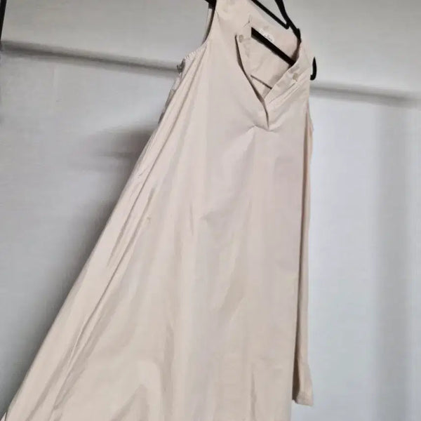 [BUNJANG] Jiny Beige A-Line Sleeveless Dress / 55-66) Jiny 베이지 A라인 민소매 원피스