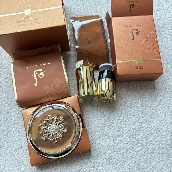 [BUNJANG] The History of Whoo Cheongidan Radiant Essence Cushion with Brush Set / 후 천기단 래디언트 에센스 쿠션 + 브러쉬