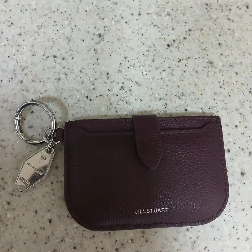 [BUNJANG] Jil Stuart Leather Card Holder Burgundy / 택포 질 스튜어트 카드지갑 풀박 신동급