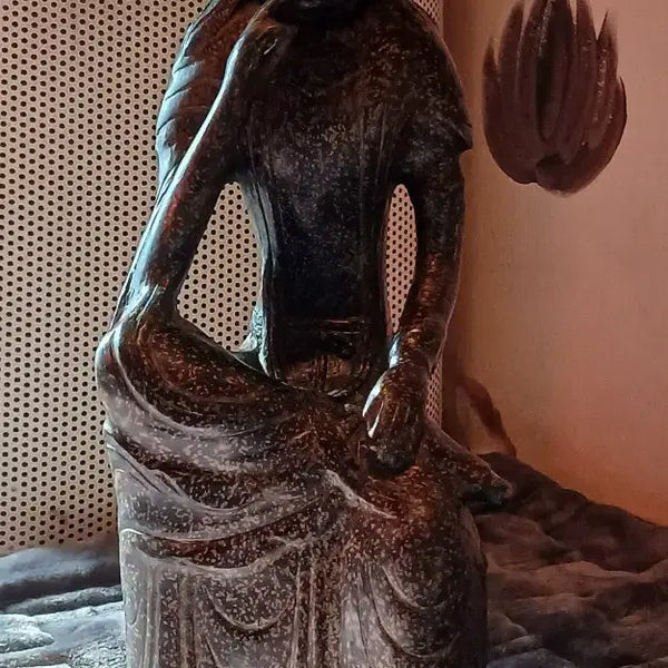 [BUNJANG] Brass Maitreya Bodhisattva Statue / 황동 반가사이유상