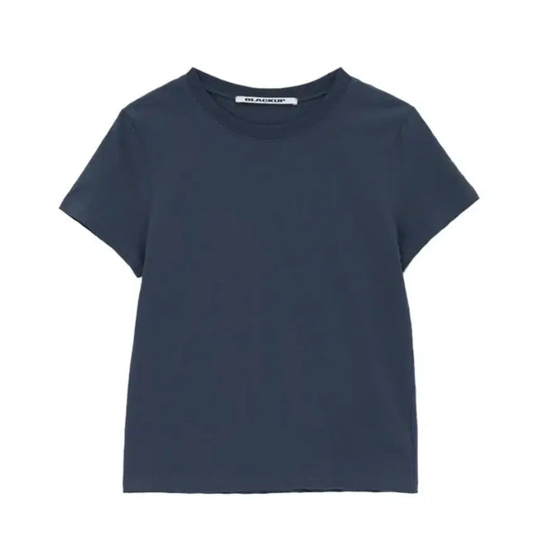 [BUNJANG] Black Up Essentiel Daily Single Short Sleeve T-Shirt Navy Free Size / 블랙업 에센틸 데일리 싱글 반팔티 네이비 FREE
