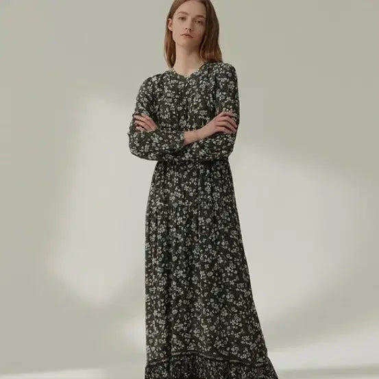 [BUNJANG] Thursday Island Border Long Pattern Dress / 써스데이아일랜드 보더롱패턴원피스