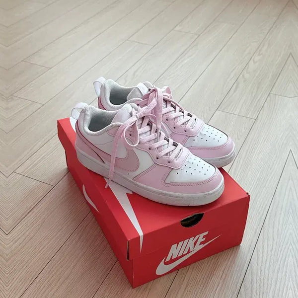 [BUNJANG] Nike Court Borough White Pink 235mm Women's Shoes / 나이키 코트 버로우 화이트 핑크 폼 235