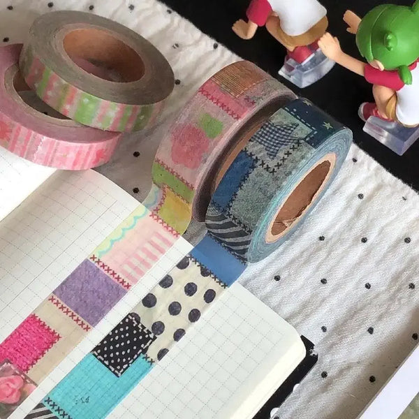 [BUNJANG] Yoon Goo "Sculpture Collection" Blue & Pink Masking Tape Set / 윤구 조각모음 파랑 분홍 마스킹테이프 마테띵 다꾸 스키커