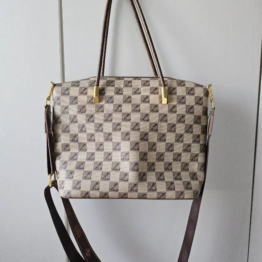 [BUNJANG] Plaid Pattern Tote Bag / 체크패턴 토드백