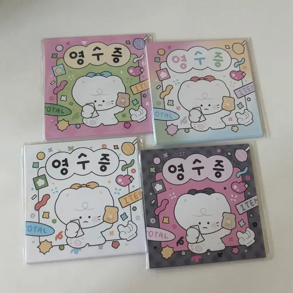 [BUNJANG] BODU Receipt Photocard Bundle Set (4 types) / 뽀두 영수증 포카 4종 일괄