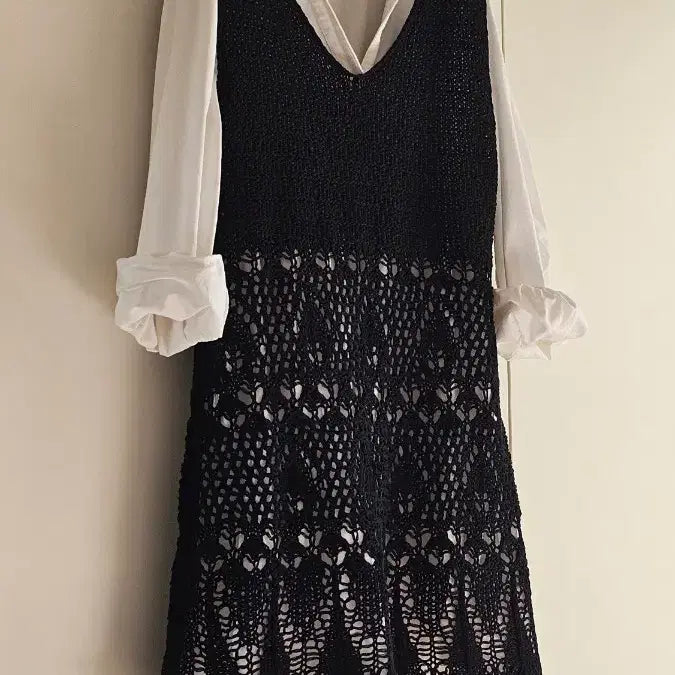 [BUNJANG] Zara Openwork Knit Crochet Tunic Dress M / 새상품/ 자라 니트 튜닉, 원피스 m